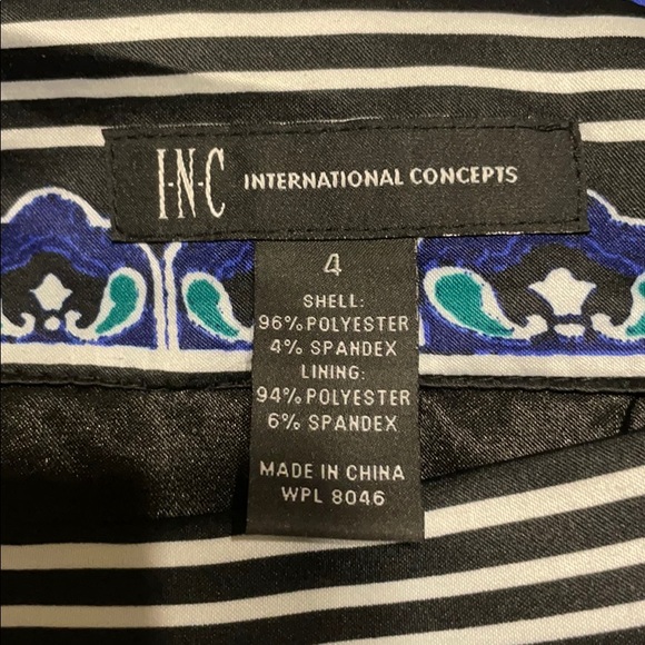 Macy's I-N-C Women's Black & Blue Pencil Skirt 4 - Picture 5 of 10